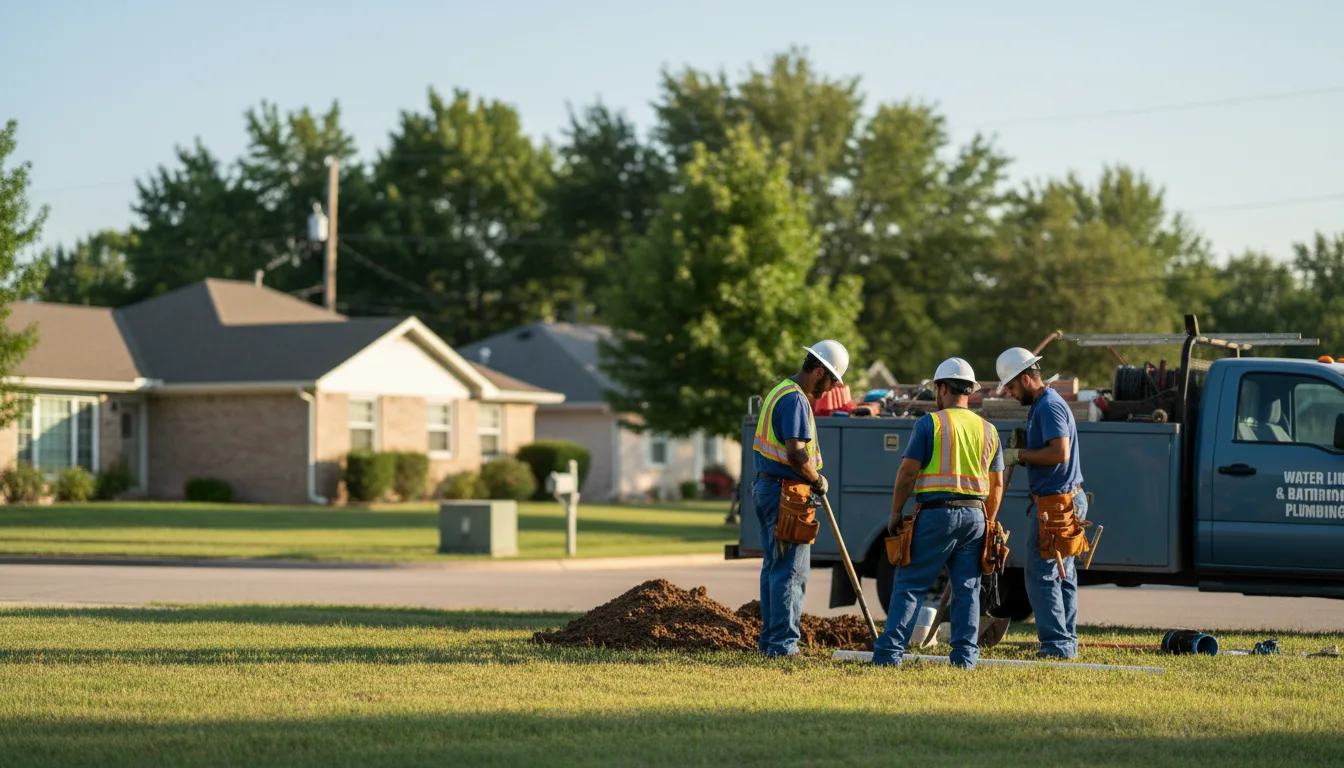 Residential water line and bathroom plumbing service in Linden, NJ